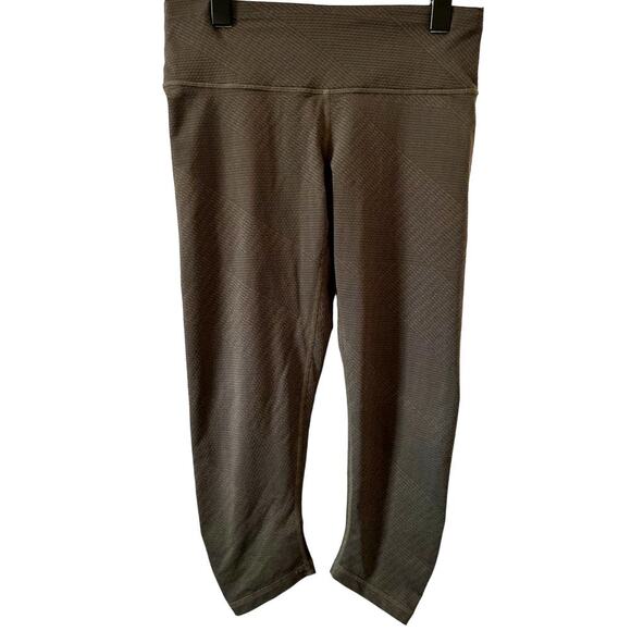 PRANA‎ Misty Jacquard Ruched Yoga Cargo Green Ankle Length Leggings Sz Small - Picture 3 of 7